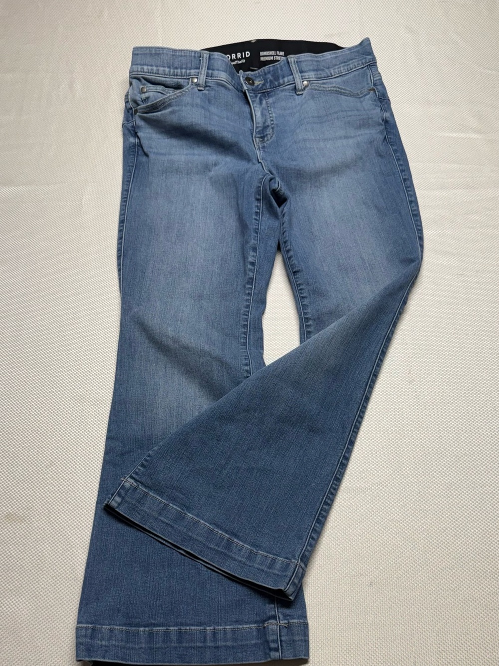 Bonds Women's Light Blue Flared Jeans - Picture 2 of 7